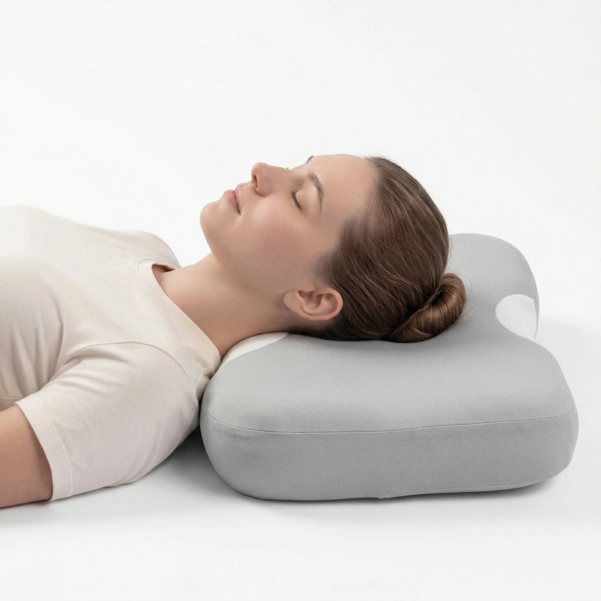 Cervical Pillow Ergonomic Contour Memory Foam Cooling Cover