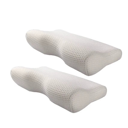 Cervical Pillow Memory Foam Contoured Double-Height Removable & Washable Cover