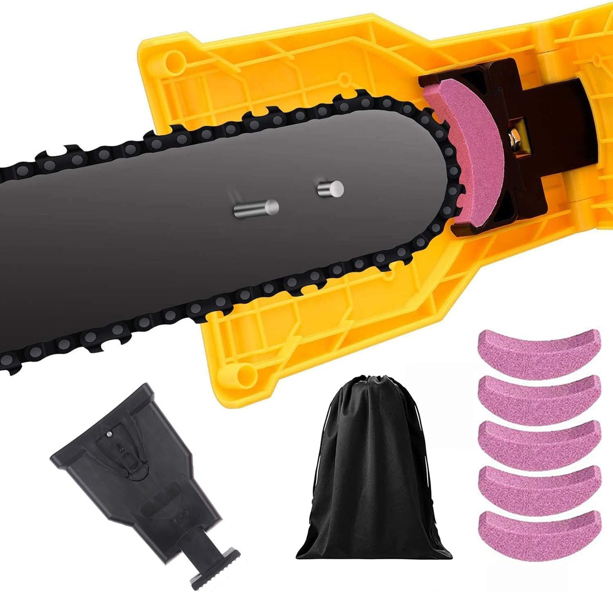 Chainsaw Sharpener Integrated Angle Guide Durable Metal