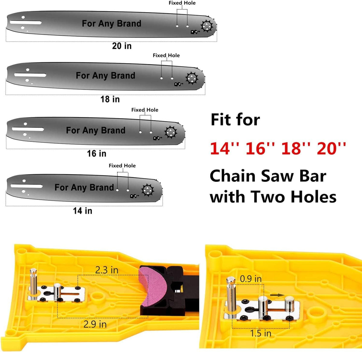 Chainsaw Sharpener Integrated Angle Guide Durable Metal