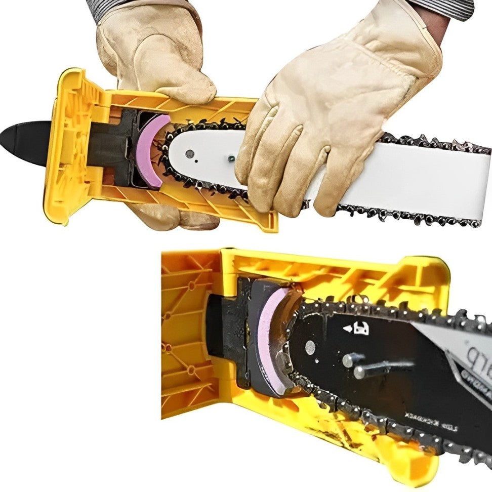 Chainsaw Sharpener Integrated Angle Guide Durable Metal