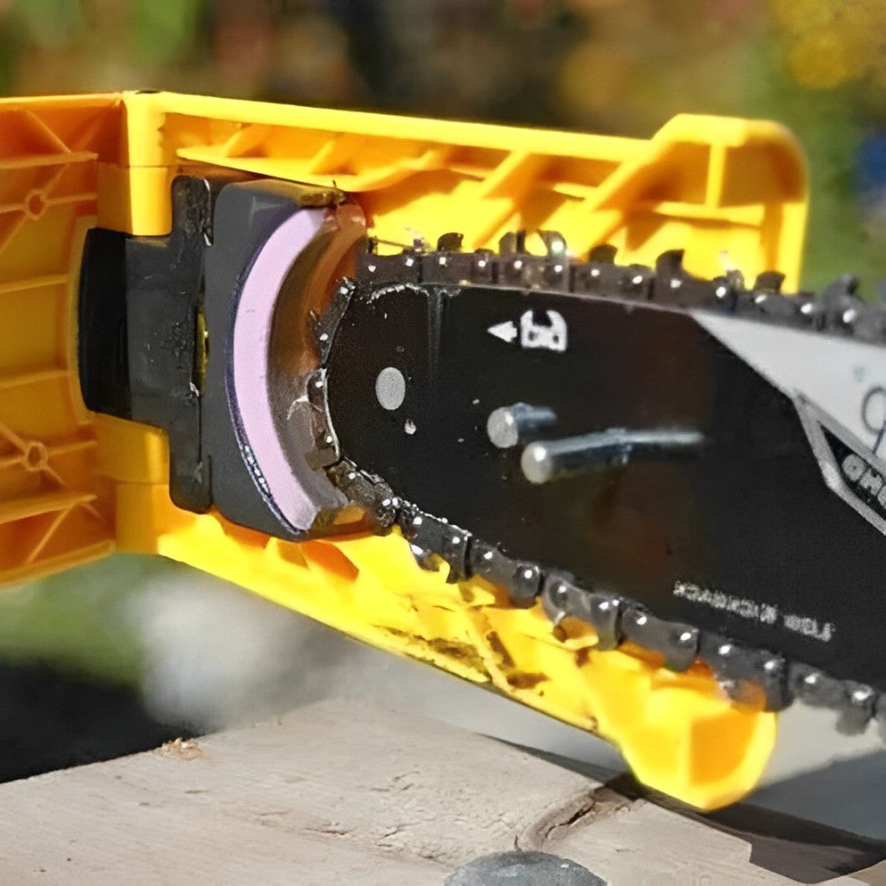 Chainsaw Sharpener Integrated Angle Guide Durable Metal