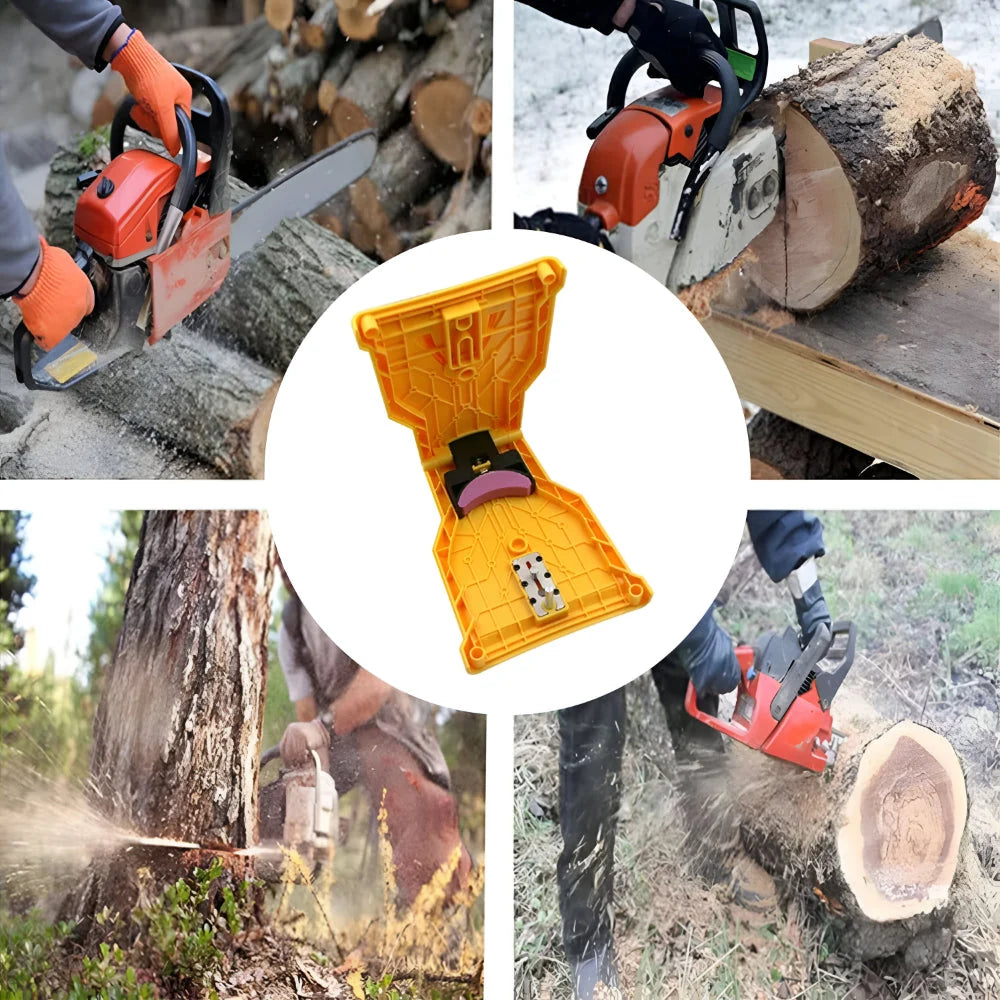 Chainsaw Sharpener Universal Guide Bar Mount 3-Minute Touch-Up