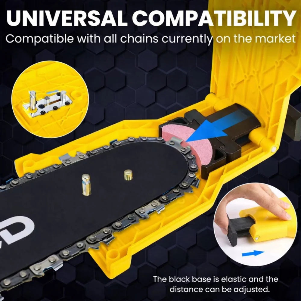 Chainsaw Sharpener Universal Guide Bar Mount 3-Minute Touch-Up