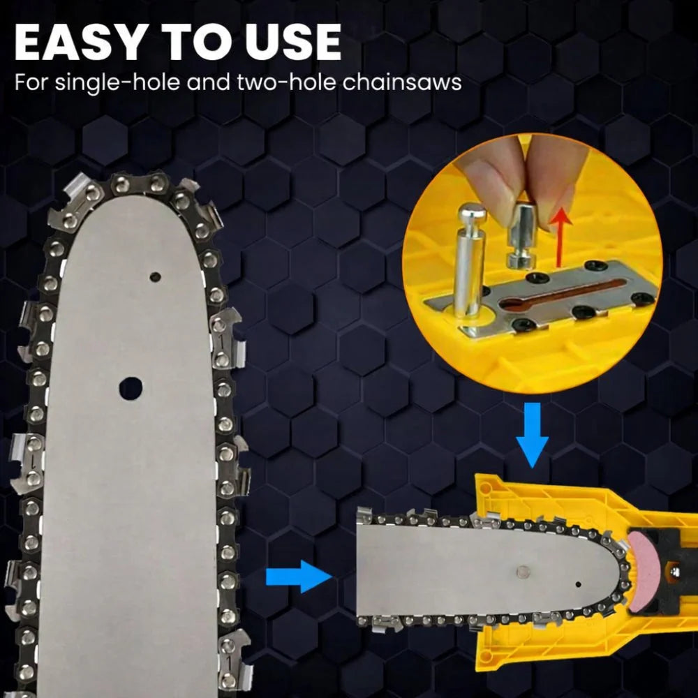 Chainsaw Sharpener Universal Guide Bar Mount 3-Minute Touch-Up