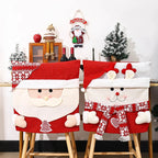 Chair Cover Reindeer Face Soft Fabric Machine-Washable