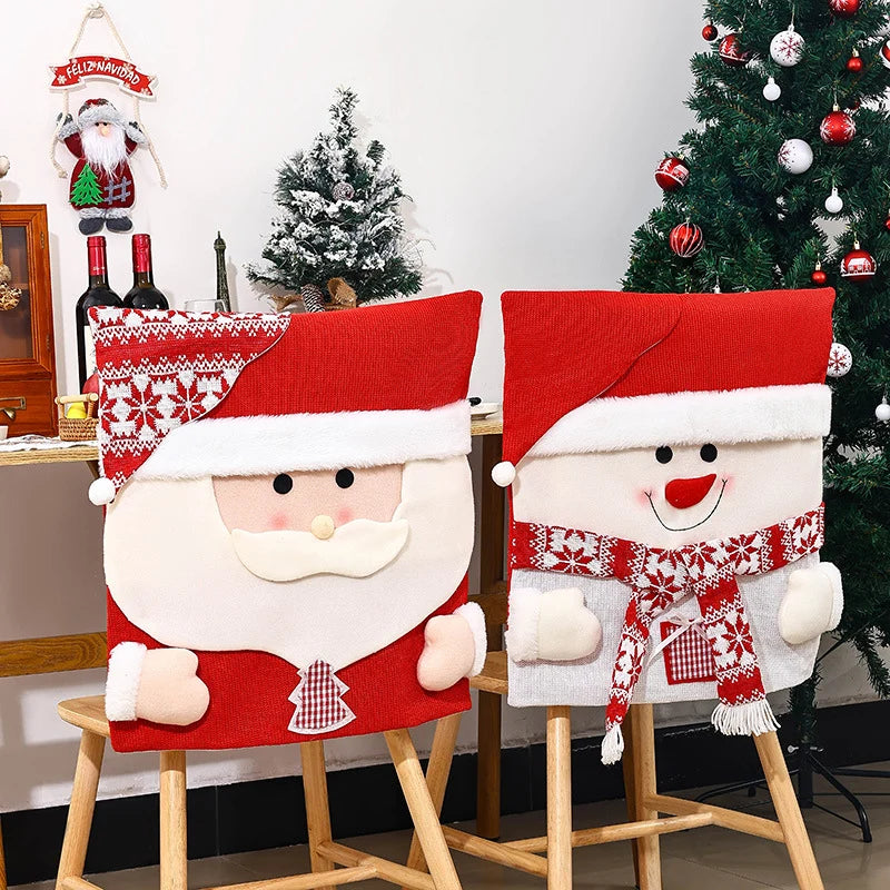 Chair Cover Reindeer Face Soft Fabric Machine-Washable