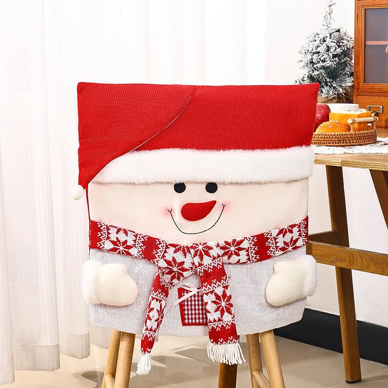 Chair Cover Reindeer Face Soft Fabric Machine-Washable