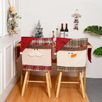 Chair Cover Snowman Design Fits Most Chairs