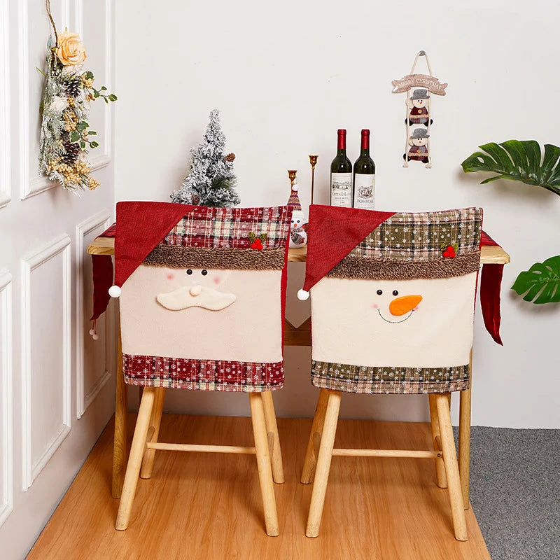Chair Cover Snowman Design Fits Most Chairs