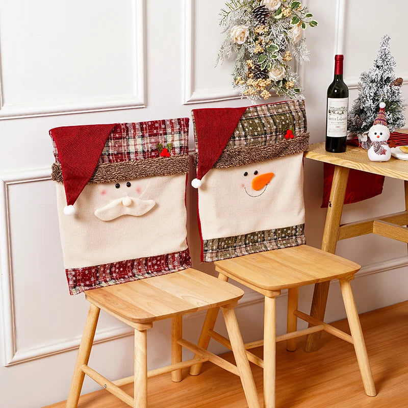 Chair Cover Snowman Design Fits Most Chairs