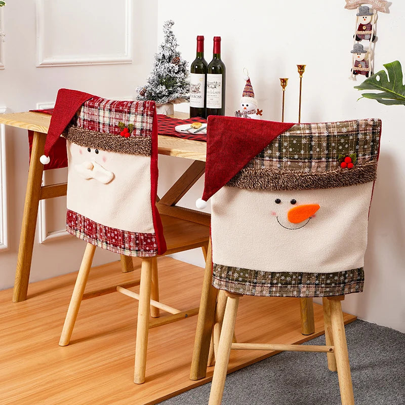 Chair Cover Snowman Design Fits Most Chairs
