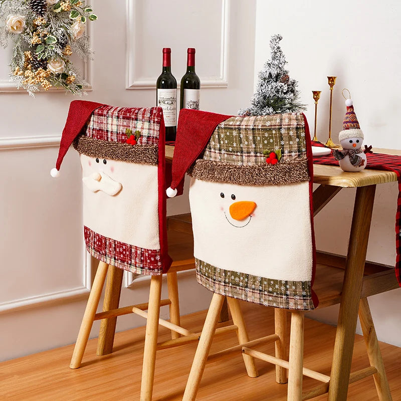 Chair Cover Snowman Design Fits Most Chairs