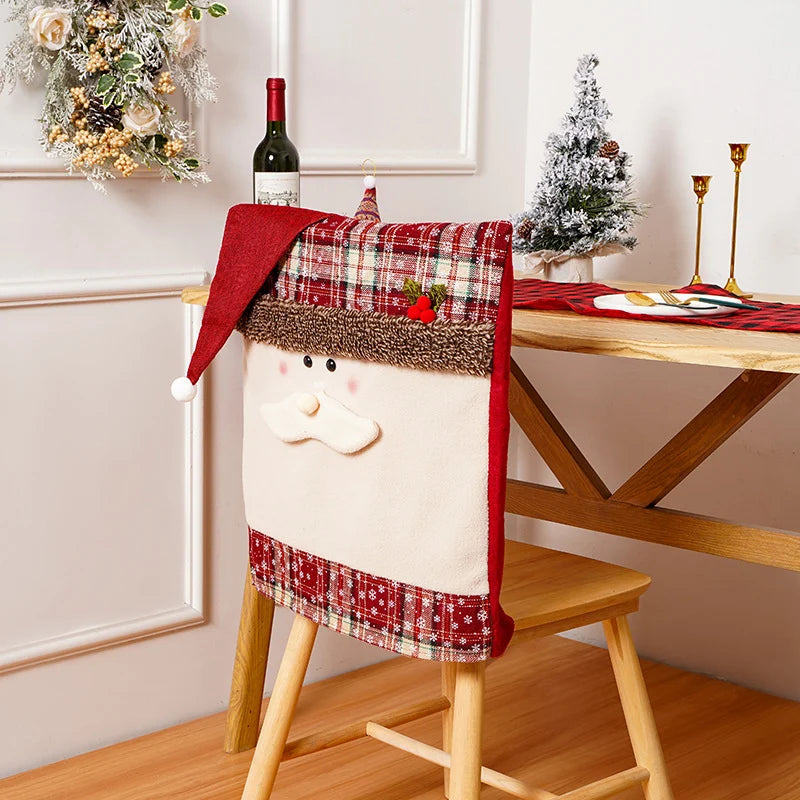Chair Cover Snowman Design Fits Most Chairs