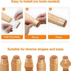 Chair Leg Caps Silicone & Felt Base Fits 25-30mm