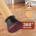 Chair Leg Protectors Silicone Flexible Fit Noise Reducing