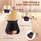 Chair Leg Protectors Silicone Flexible Fit Noise Reducing