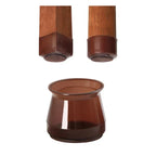 Chair Leg Protectors Silicone Grip & Felt Silent Glide