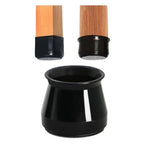 Chair Leg Protectors Silicone Grip & Felt Silent Glide