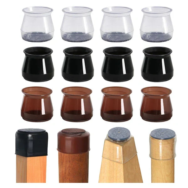 Chair Leg Protectors Silicone Stretch & Felt Bottom
