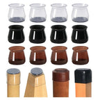 Chair Leg Protectors Stretch-Fit Noise-Reducing Set of 8