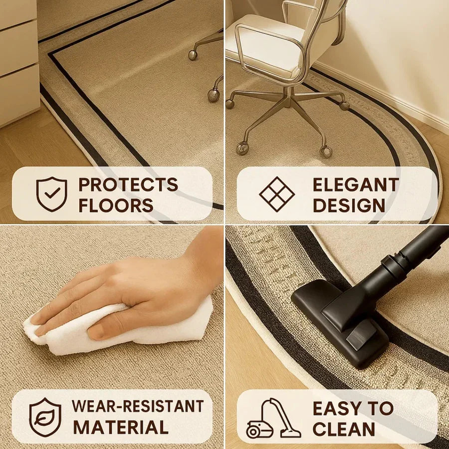 Chair Mat Short-Pile Velour Non-Slip Backing