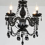 Chandelier Black Crystal Cascading Up To 18 Lights