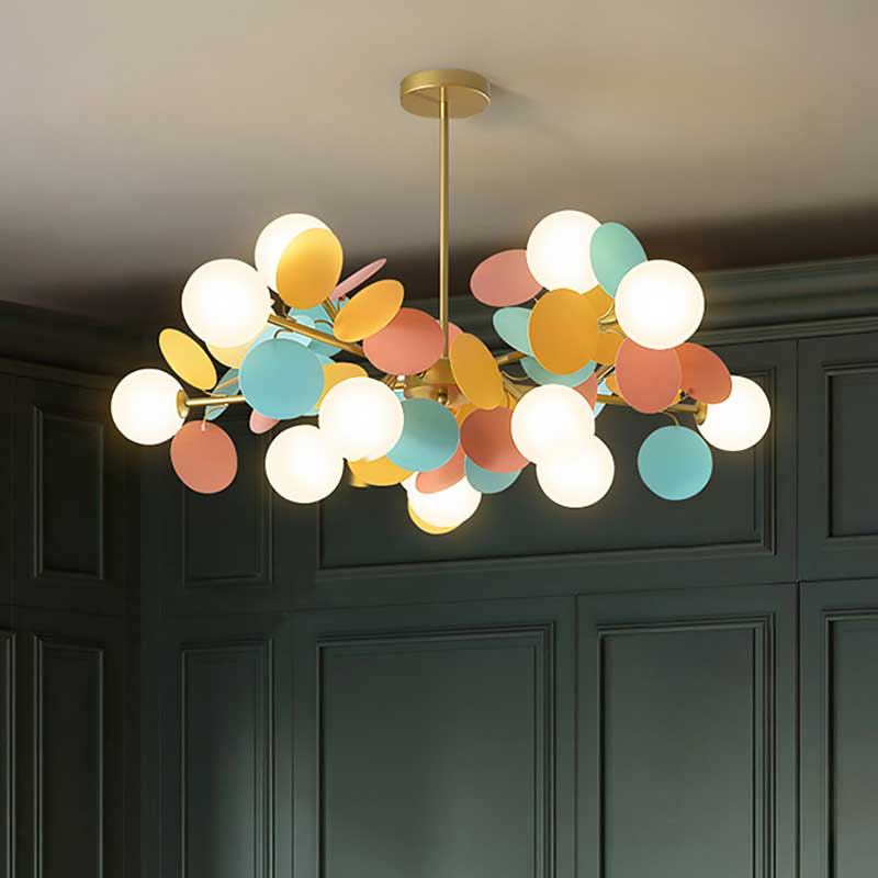 Chandelier Colorful Branch Design Integrated Energy Efficient LED