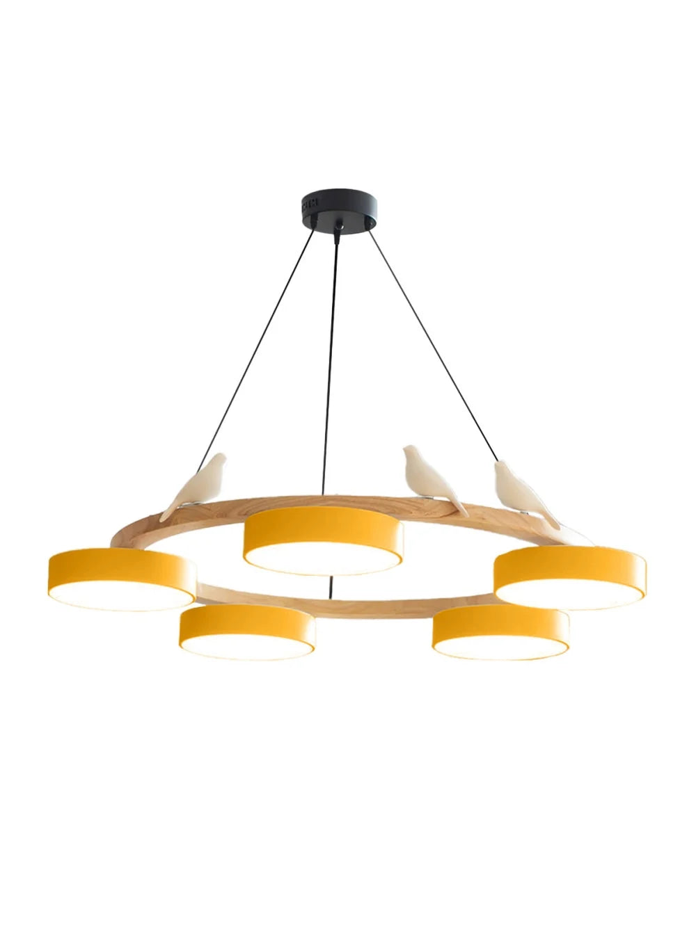 Chandelier Colorful Circular Shades 4 Or 5 Lights