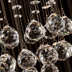 Chandelier Concentric Rings Raindrop Crystals