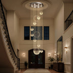 Chandelier Concentric Rings Raindrop Crystals