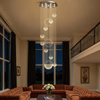 Chandelier Concentric Rings Raindrop Crystals