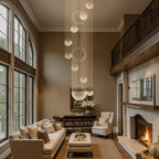 Chandelier Concentric Rings Raindrop Crystals