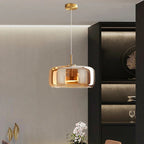 Chandelier Glass Dome Dimmable LED Adjustable Height