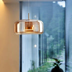 Chandelier Glass Dome Dimmable LED Adjustable Height