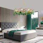 Chandelier Hand-Cut Agate Rose Gold Frame Dimmable G4 Compatible