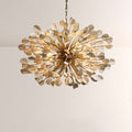 Chandelier Handcrafted Ceramic Leaves 5-Light Dimmable