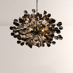 Chandelier Handcrafted Ceramic Leaves 5-Light Dimmable