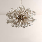 Chandelier Handcrafted Ceramic Leaves 5-Light Dimmable