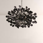 Chandelier Handcrafted Ceramic Leaves 5-Light Dimmable