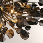 Chandelier Handcrafted Ceramic Leaves 5-Light Dimmable