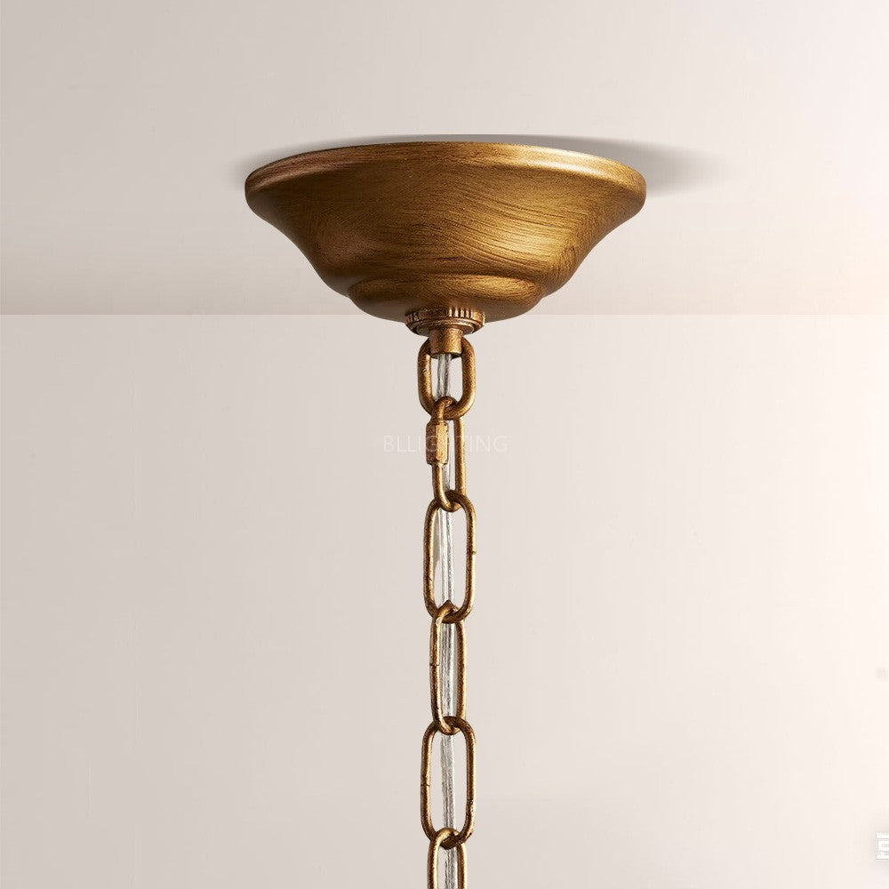 Chandelier Handcrafted Ceramic Leaves 5-Light Dimmable