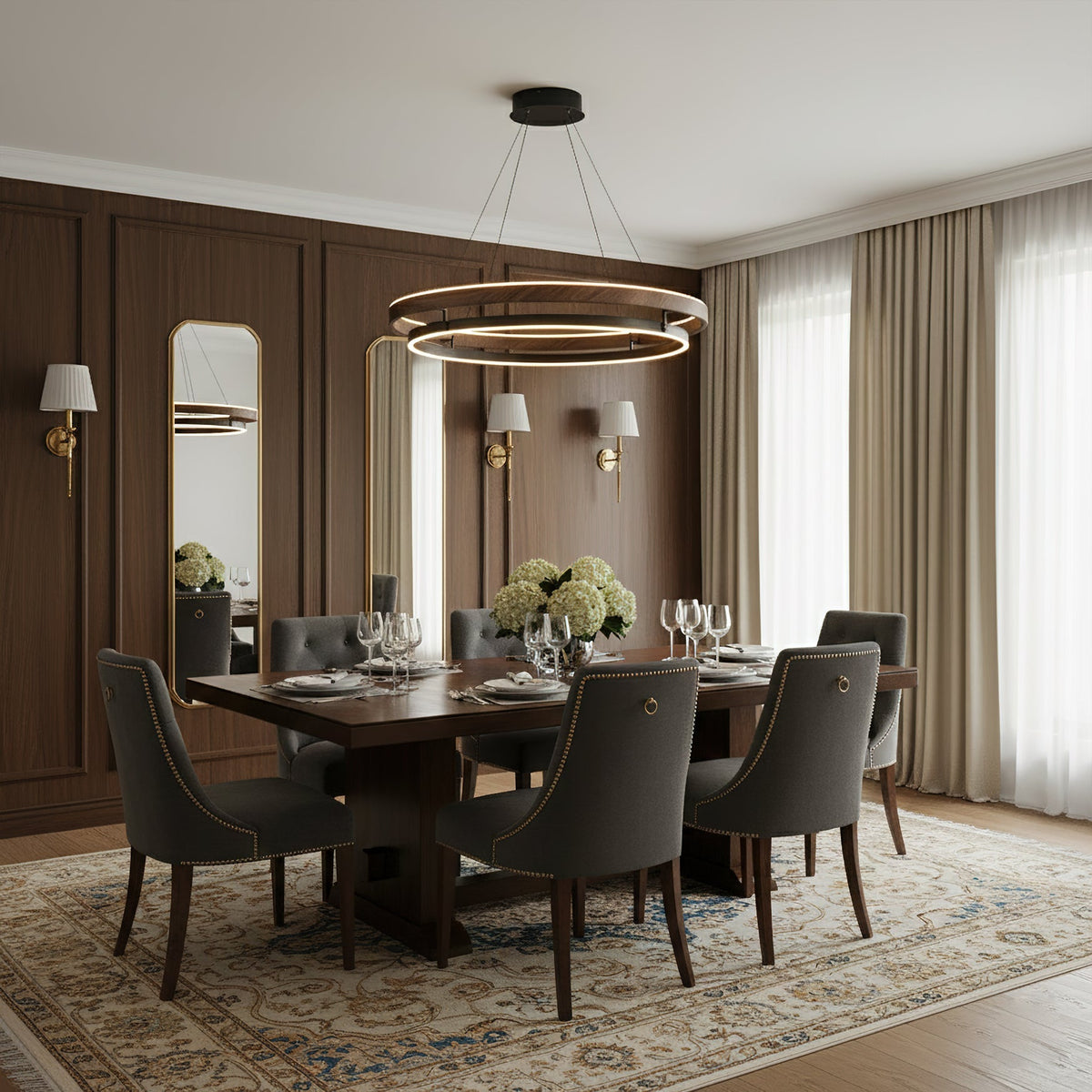 Chandelier Modern Crystal & Metal Adjustable Height