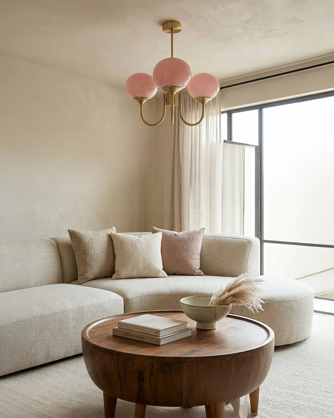 Chandelier Spherical Glass Shades Polished Metal Adjustable Rods