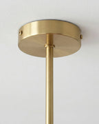 Chandelier Spherical Glass Shades Polished Metal Adjustable Rods