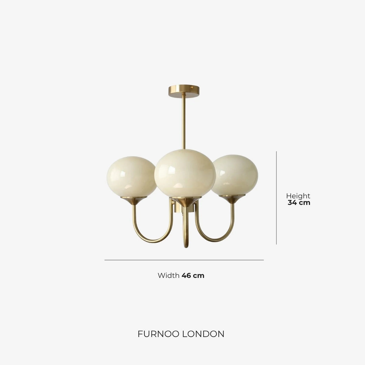 Chandelier Spherical Glass Shades Polished Metal Adjustable Rods