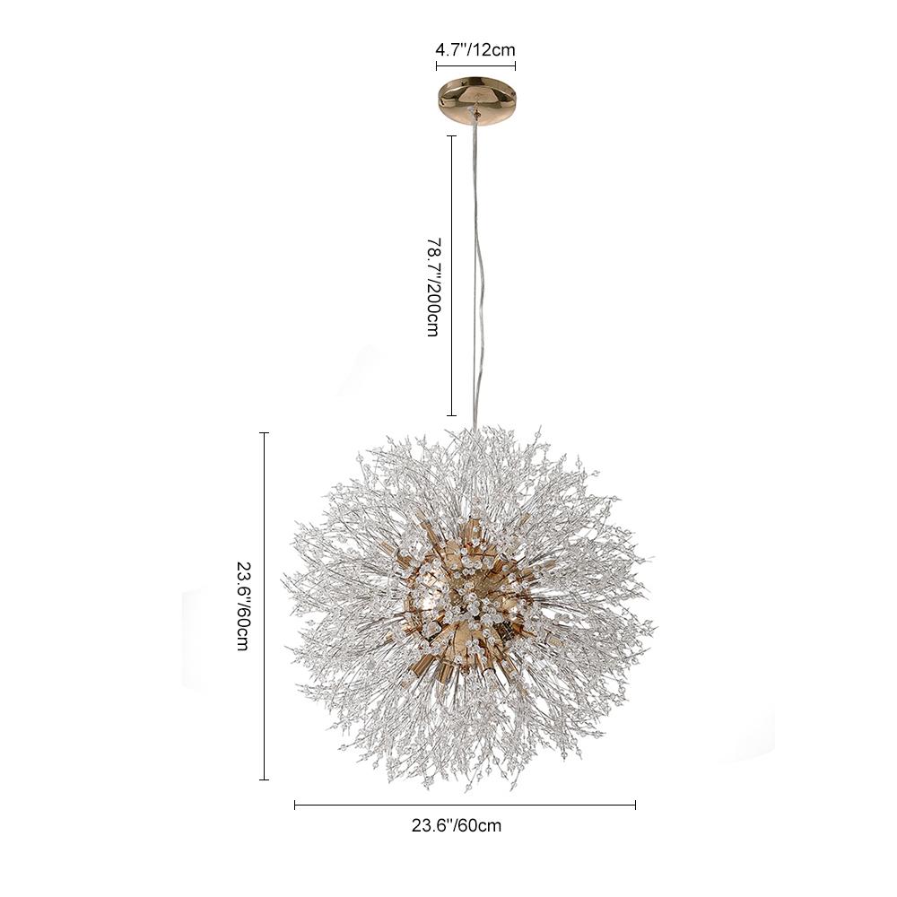 Chandelier Starburst Crystal 12 Or 16 Lights Adjustable Cable