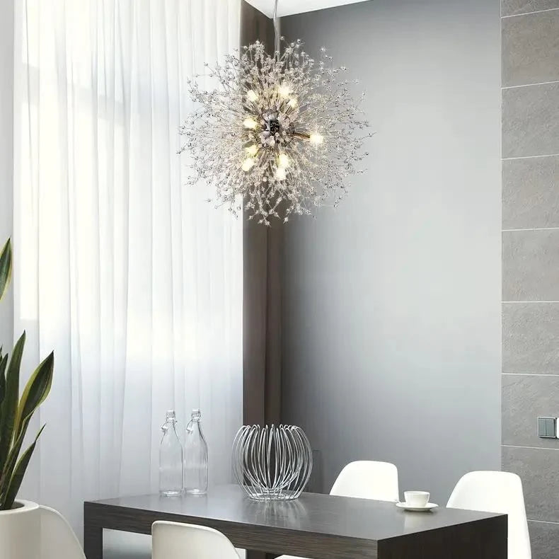 Chandelier Starburst Crystal 12 Or 16 Lights Adjustable Cable
