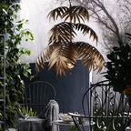 Chandelier Tropical Leaf Metallic Finish & Integrated LED