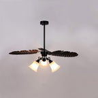 Chandelier Tropical Leaf Metallic Finish & Integrated LED